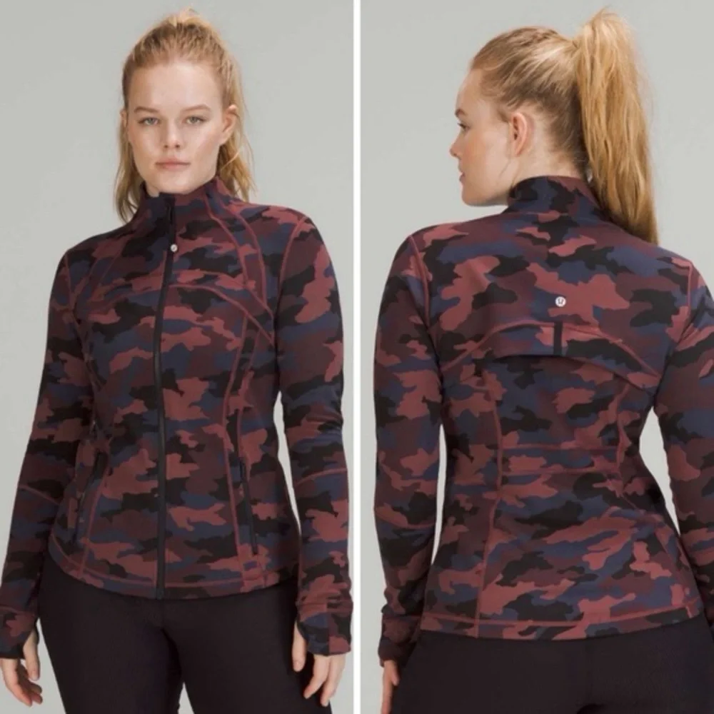 Lululemon Define Camo Camouflage Jacket Smoky Red Night Sea Size:4 - Picture 2 of 6
